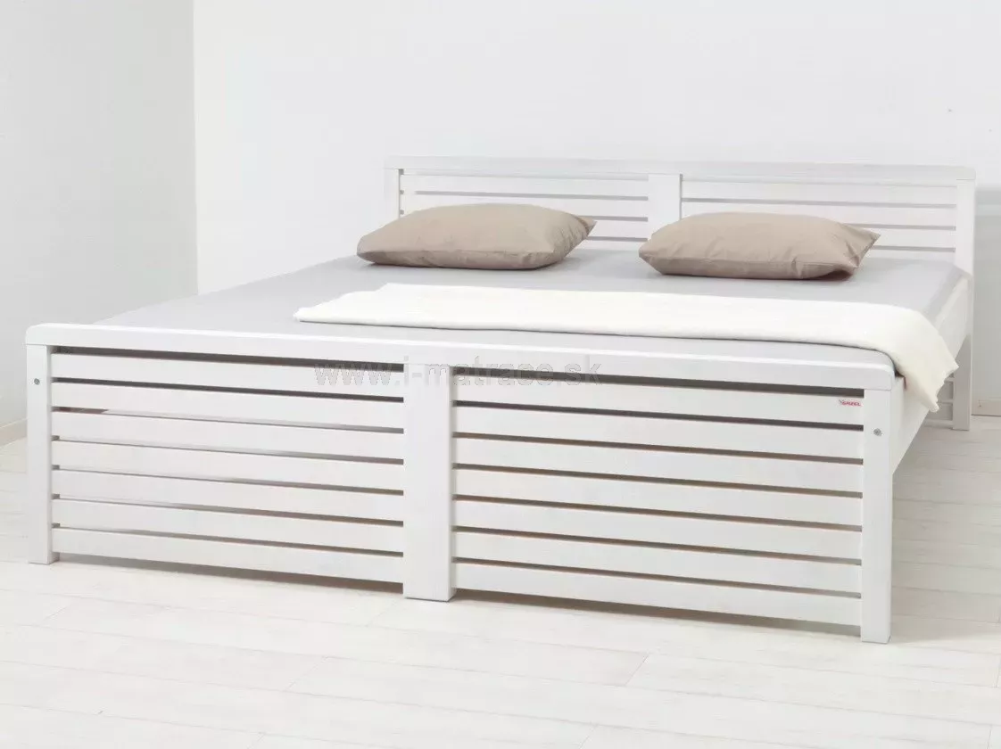 Drevená posteľ Thomas dvojlôžko, 200x140 cm, biela