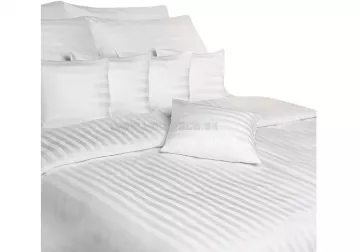 Atlasové obliečky Grádl biely prúžok 2 cm