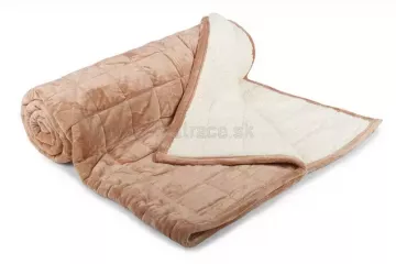 OVEČKA prešívaná s výplňou 150x200 čokoládová
