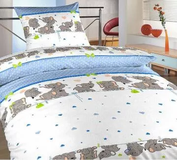 Detsk� oblie�ky bavlna krep Slony denim