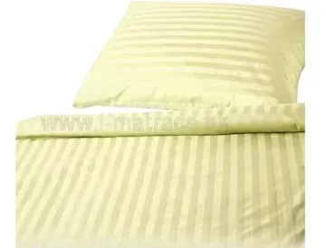 Atlasové obliečky Grádl žltý prúžok 2,5 cm