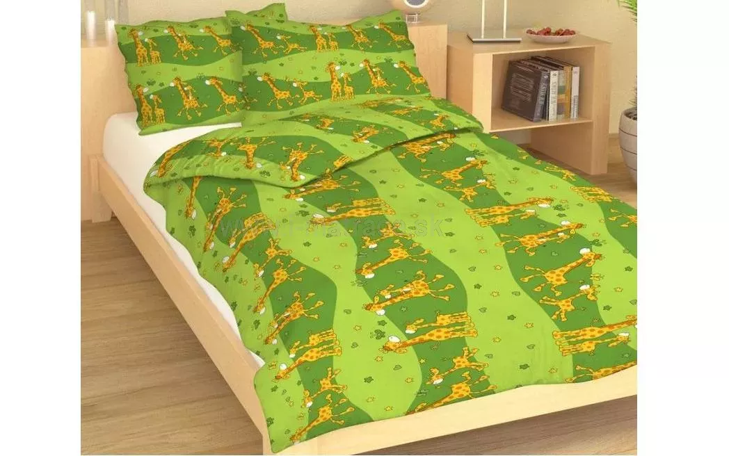 Krepové obliečky Žirafy zelené