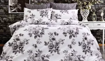 Bavlnené posteľné obliečky s názvom "Daniela šedá"