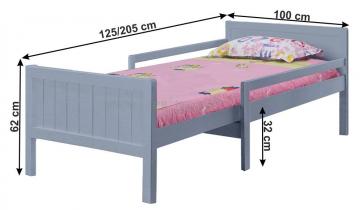Detská rastúca posteľ Eunika - šedá