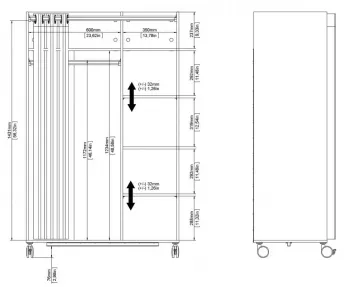 Skriňa Harmony 119, rozmery