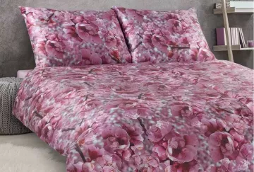 Luxusné damaškové posteľné obliečky Geon Čerešňový kvet
