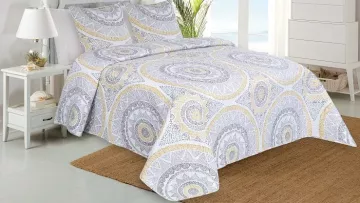 Prikrývka na posteľ s obliečkami na vankúšiky Mandala