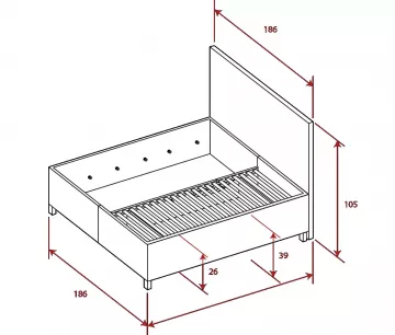 Posteľ Merkúr - s hladkým čelom, bez prešívania