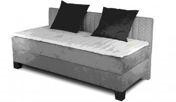 Čalúnená posteľ Nuvo, dlhé čelo