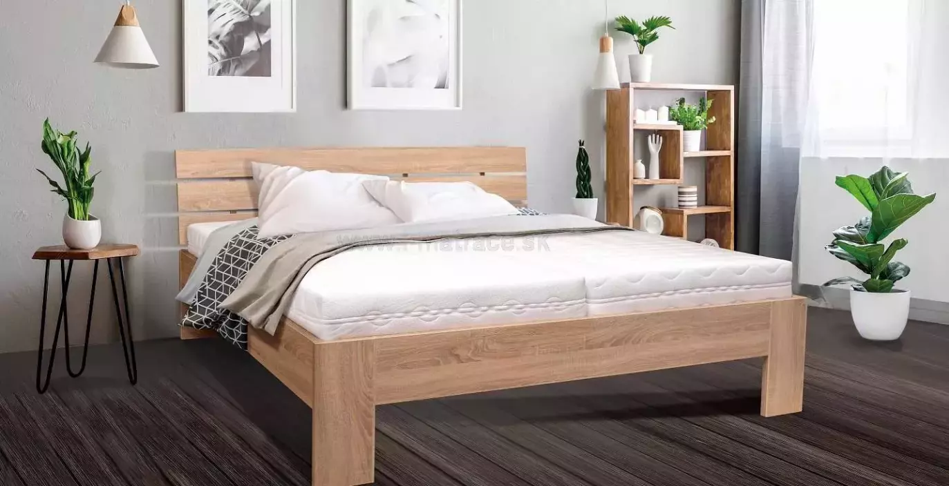 Posteľ Siren v dekore duba bardolino rošty Primaflex