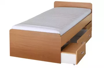 Drevená posteľ Duet, 200x90 cm, buk