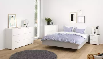 No�n� stol�k Selina 701, biela v interi�ri