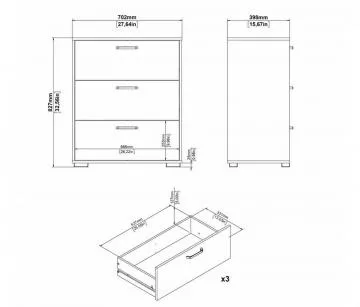 Komoda Selina 700 rozmery