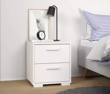 No�n� stol�k Selina 701, biela, v interi�ri