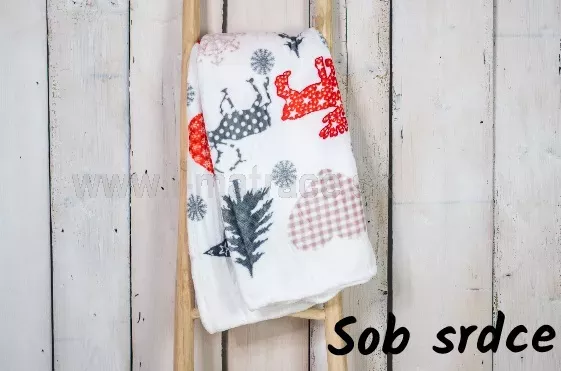 Mikroplyšová deka Sob srdca