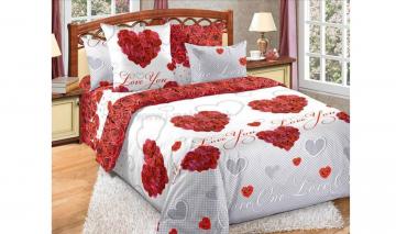 Bavlnené posteľné obliečky - Valentín ruže pre zamilovaných.
