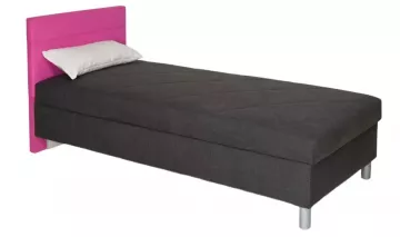 Čalúnená posteľ Vario krátke čelo, matrac a úložný priestor je očalúnený v látke č.97, čelo v látke č.25