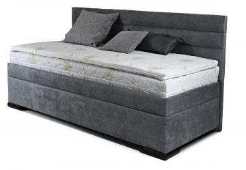 Čalúnená posteľ Veneto s dlhým čelom v látke 12