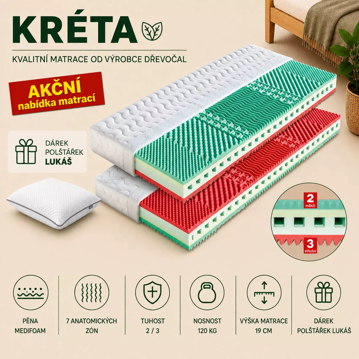 matrac Kréta matrace Kréta