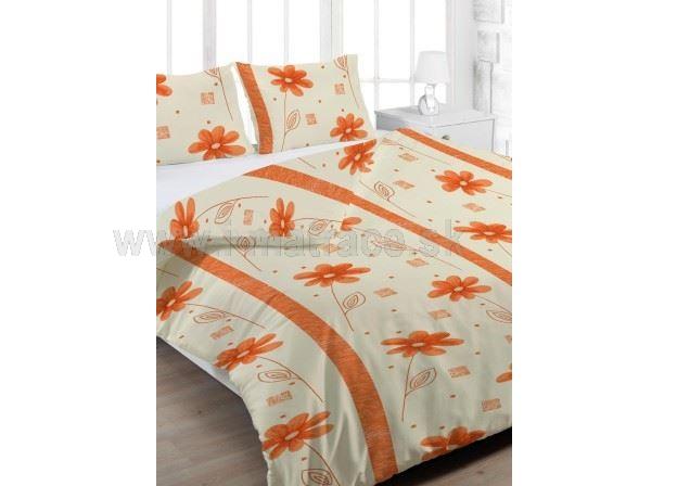 Bavlnené posteľné obliečky - Anežka oranžová