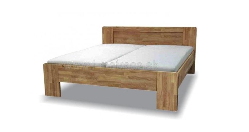 Drevená posteľ z masívu Daniel 50plus - dvojlôžko, dub